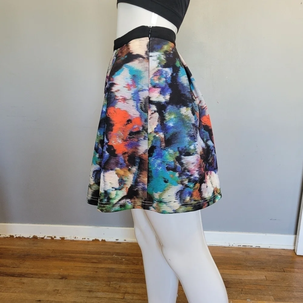 WYLDR Watercolor Print Mini Skirt, VGUC, Size S